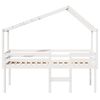 vidaXL Lit haut sans matelas blanc 75x190 cm bois de pin massif