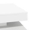 vidaXL Table basse rotative &agrave; 360 degr&eacute;s blanc 70x70x34,5 cm