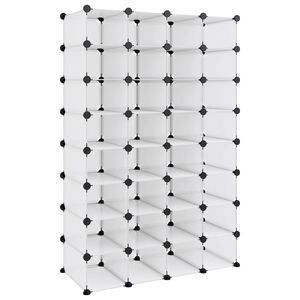 vidaXL &Eacute;tag&egrave;re &agrave; chaussures Transparent 93x36,5x140 cm PP