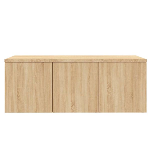 vidaXL Meuble TV Ch&ecirc;ne sonoma 80x34x30 cm Bois d'ing&eacute;nierie