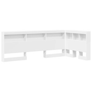 vidaXL T&ecirc;te de lit de rangement Blanc 100 cm Bois d'ing&eacute;nierie