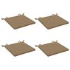 vidaXL Coussins de si&egrave;ge SOEST 4 pc 100 % polyester Taupe