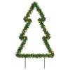 vidaXL D&eacute;coration lumineuse arbre de No&euml;l avec piquets 80 LED 60 cm