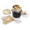 Bestron Cuiseur &agrave; riz avec set &agrave; sushi et &agrave; vapeur Bambou 1 L Noir