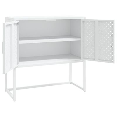 vidaXL Buffet Blanc 75x35x75 cm Acier