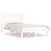 vidaXL Cadre de lit sans matelas blanc 140x190 cm bois massif