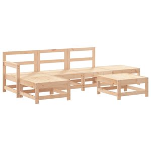vidaXL Salon de jardin 6 pcs Bois de pin massif