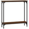 vidaXL Table console ch&ecirc;ne marron 75x22,5x75 cm bois d'ing&eacute;nierie