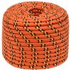 vidaXL Corde de bateau Orange 14 mm 250 m Polypropyl&egrave;ne