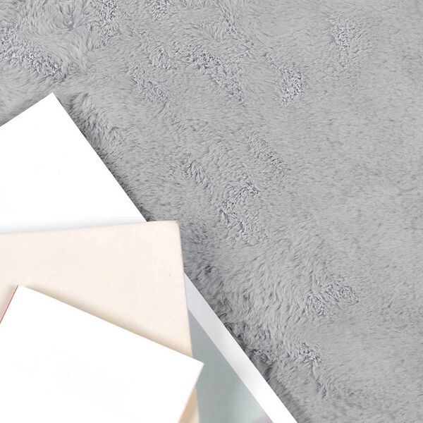 vidaXL Tapis en Fourrure Synth&eacute;tique de Lapin Olite Gris 80 x 250 cm