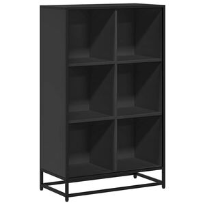 vidaXL Biblioth&egrave;que noir 65,5x33x107,5 cm bois d'ing&eacute;nierie