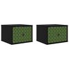 vidaXL Cabinet de chevet mural GELEEN 2 pc Ch&ecirc;ne noir 36 x 33 x 25 cm