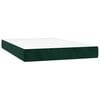 vidaXL Sommier &agrave; lattes de lit avec matelas LED Vert fonc&eacute; 120x200 cm