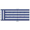 vidaXL Coussins de chaise &agrave; dossier haut lot de 4 rayures bleu/blanc