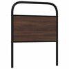 vidaXL T&ecirc;te de lit ch&ecirc;ne marron 75 cm acier et bois d'ing&eacute;nierie
