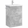 vidaXL Ensemble de mobilier de salle de bain Gris b&eacute;ton