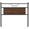 vidaXL T&ecirc;te de lit de remplacement ch&ecirc;ne marron 107 cm bois d'ing&eacute;nierie et acier