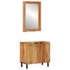 vidaXL Ensemble d'armoire de salle de bain 2 pc Naturel