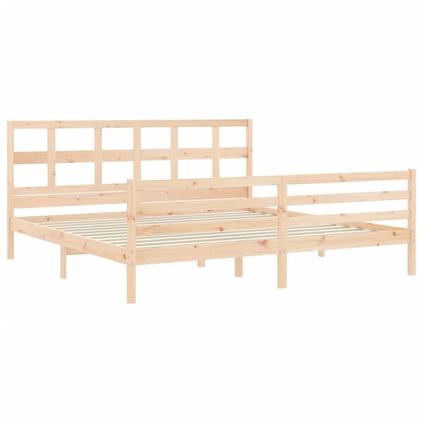 vidaXL Cadre de lit sans matelas 200x200 cm bois massif