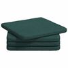vidaXL Coussins de si&egrave;ge 4 pcs tissu Vert fonc&eacute; 40 x 40 x 3 cm
