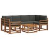 vidaXL Ensemble de canap&eacute;s d'ext&eacute;rieur 7 pc Naturel et Anthracite