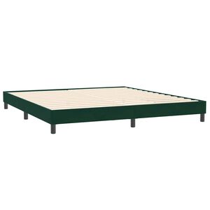 vidaXL Cadre de lit sans matelas vert fonc&eacute; 200x210 cm velours