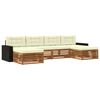 vidaXL Ensemble de canap&eacute;s d'ext&eacute;rieur 6 pc Bois d'Acacia Massif
