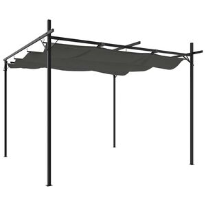 vidaXL Pergola avec toit r&eacute;tractable anthracite 295x292x230 cm