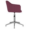 vidaXL Chaises &agrave; manger pivotantes lot de 2 violet tissu