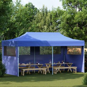 vidaXL Tente de r&eacute;ception pliable bleue 3 x 6 m
