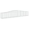 vidaXL Paniers &agrave; gabions arqu&eacute;s 5 pcs 400x50x60/80 cm Fer galvanis&eacute;