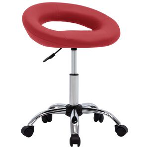 vidaXL Chaise pivotante &agrave; d&icirc;ner Rouge bordeaux Similicuir