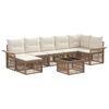 vidaXL Ensemble de canap&eacute; de jardin 8 pcs Beige polyrotin