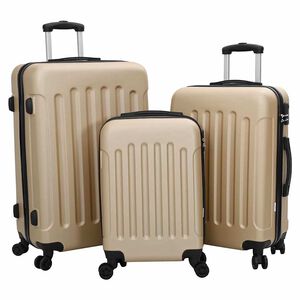 vidaXL Valise 3 pi&egrave;ces Champagne 50 x 31 x 78 cm Plastic ABS
