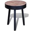 vidaXL Table d'appoint ronde Bois de teck recycl&eacute;