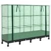 vidaXL Jardini&egrave;re de jardin avec couverture de serre et roues 4 pc PP