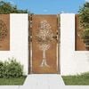 vidaXL Portail de jardin 100x175 cm en acier Corten avec motif arbre