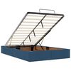 vidaXL Cadre de lit ottoman avec matelas bleu 120x190 cm tissu