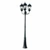 vidaXL Lampadaire de jardin 3 bras 230 cm Vert fonc&eacute;/Noir Aluminium
