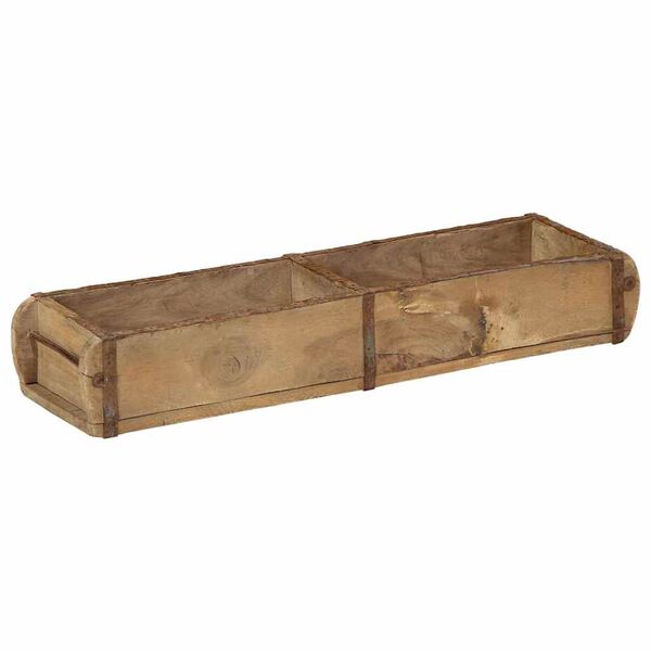 vidaXL Plateau avec stockage Marron 57 x 15 x 9 cm Bois Recycl&eacute; Solide