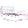 vidaXL Cadre de lit sans matelas blanc 140x190 cm bois massif