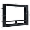 vidaXL Meuble TV Noir brillant 152x22x113 cm Bois d'ing&eacute;nierie