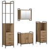 vidaXL Ensemble d'armoire de salle de bain 4 pc Ch&ecirc;ne artisanal