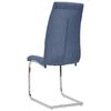 vidaXL Chaises &agrave; manger cantilever lot de 6 bleu tissu