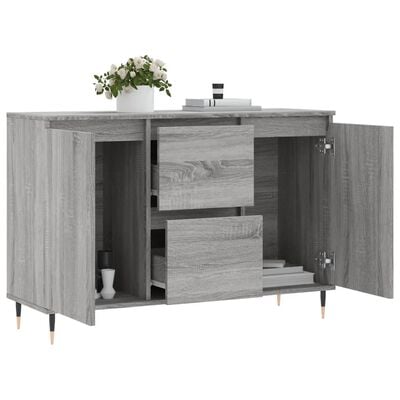 vidaXL Buffet sonoma gris 104x35x70 cm bois d'ingénierie