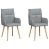 vidaXL Chaises de salle &agrave; manger 2 pc Tissu Gris clair 60 x 56 x 96 cm