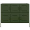 vidaXL Buffet vert olive 100,5x39x79 cm acier