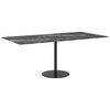 vidaXL Dessus de table noir 100x50 cm 6 mm verre tremp&eacute; design marbre