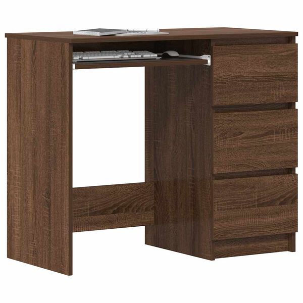 vidaXL Bureau Chêne marron 90x45x76 cm Bois d'ingénierie