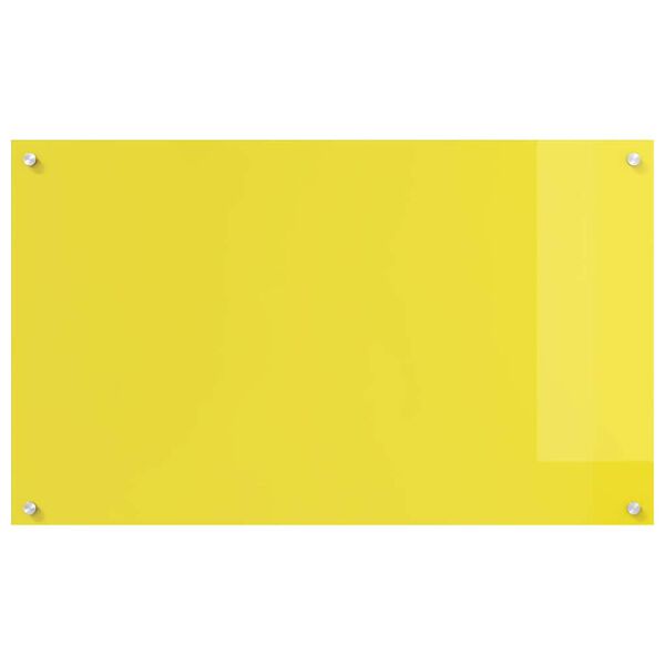 vidaXL Protection de cuisine 2 pcs Jaune 100 x 60 cm verre trempé